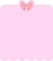 Cute Ribbon Card Background Bow Frame Text Box