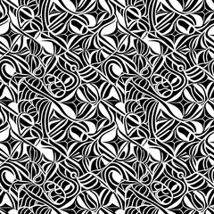 Fototapeta premium a black and white pattern with swirls