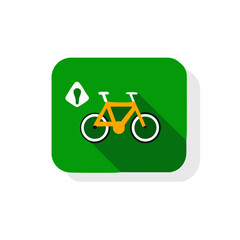 Bicycle Share - Vector icon, isolated on white background  -  