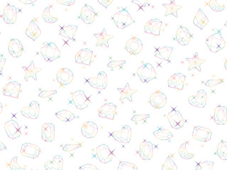 カットガラス柄、20虹淡