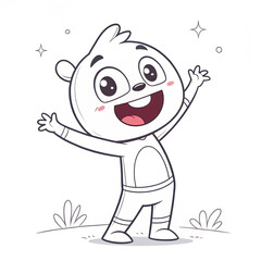 cartoon, animal, panda, illustration, vector, bear, dog, baby, funny, art, cute, character, pet, fun, drawing, smile, wild, pig, mammal, design, nature, cat, happy, zoo, toy