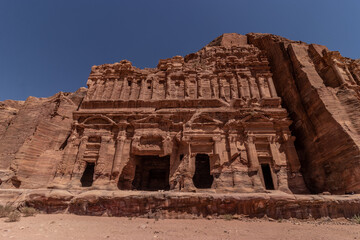 Palace tomb in the ancient city Petra, Jordan
