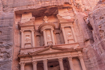 Al Khazneh temple (The Treasury) in the ancient city Petra, Jordan