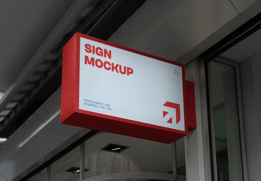 Sign attached to Elevation Mockup