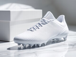 Plain White Football Boots Mockup PSD