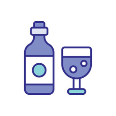 Wine icon vector stock illustration