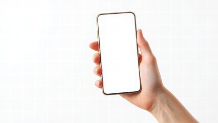 Smartphone Mockup in Hand Front View