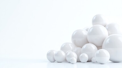 Abstract spheres in a pile