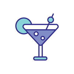 Cocktail  icon vector stock illustration
