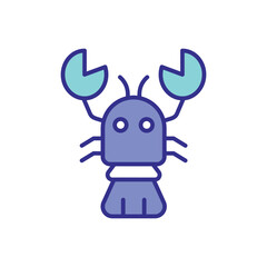 Lobster icon vector stock illustration