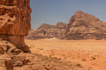 Rocky landscape of Wadi Rum desert, Jordan