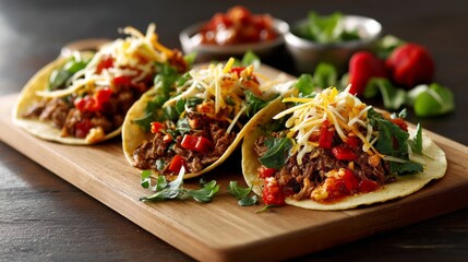 Generic Tex-mex Taco Perspective Spicy Chili Garnish