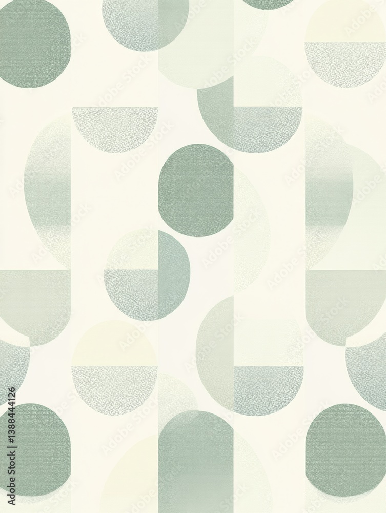 Leinwandbilder geometric pattern featuring minimalist thin-lined circles and soft neutral gradients for a modern ae