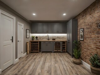 aesthetic and elegant basement