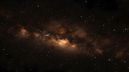 Fototapeta premium Stunning Golden Nebula Cosmic Background Night Sky Stars