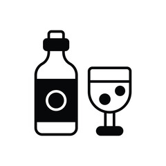 Wine icon vector stock illustration