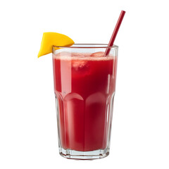 cranberry mango juice in beautiful glass isolated on transparent background showcasing its vibrant color and refreshing taste