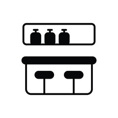 Bar Counter icon vector stock illustration