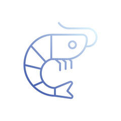 Shrimp icon vector stock illustration