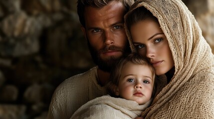 Obraz premium Family portrait, close-up