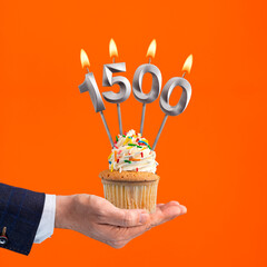 Number of followers or likes - Candle number 1500