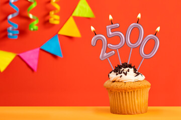 Number of followers or likes - Candle number 2500