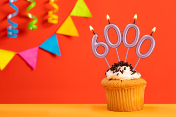 Candle number 6000 - Number of followers or likes