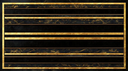 Dark marble shelves with gold trim