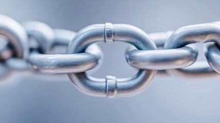 Obraz premium Close-up of a chain link. Connecting metal segments