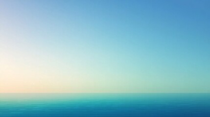Low poly art style seascape with ocean and pastel colored sky horizon