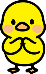 Obraz premium 병아리캐릭터