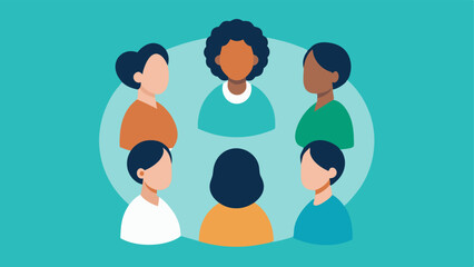 Group Therapy Session A vector depicting a diverse group of employees sitting in a circle during a group therapy session highlighting the importance of community in mental