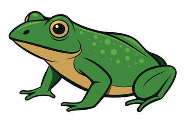 Variant style of frog silhouette vector illustration, isolated on a white background.