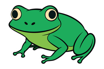 Variant style of frog silhouette vector illustration, isolated on a white background.