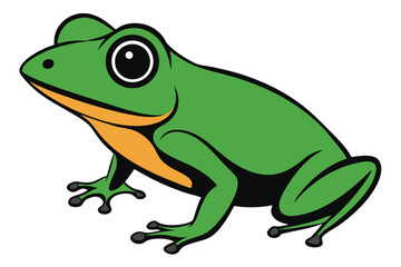 Variant style of frog silhouette vector illustration, isolated on a white background.