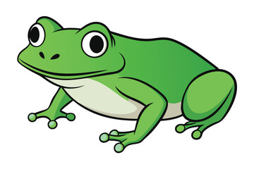 Variant style of frog silhouette vector illustration, isolated on a white background.