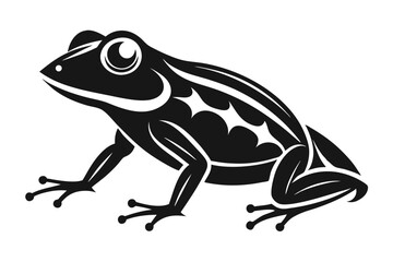 Variant style of frog silhouette vector illustration, isolated on a white background.