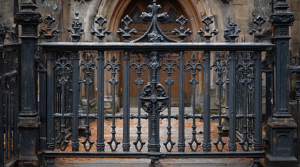 Discover the haunting beauty of a gothic wrought iron cemetery gate that evokes a mysterious past and intricate craftsmanship, inviting you to explore eerie elegance.
