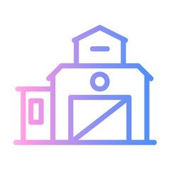 barn Line Gradient Icon
