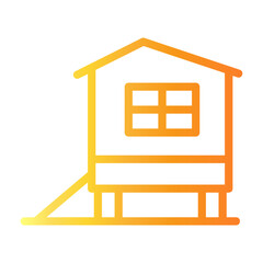 chicken coop Line Gradient Icon