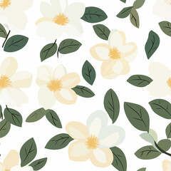 Gardenia pattern.Exquisite vector floral patterns.