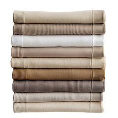 A Set of Thermal Undershirts in Neutral Tones Isolated on Transparent Background