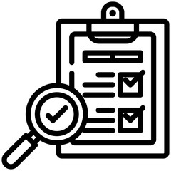 Audit icon for business risk, website, application, printing, document, poster design, etc