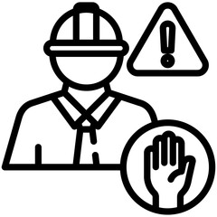 Restrictions icon for business risk, website, application, printing, document, poster design, etc