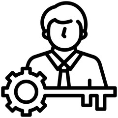 Key person icon for business risk, website, application, printing, document, poster design, etc