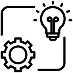 Innovation icon for business risk, website, application, printing, document, poster design, etc