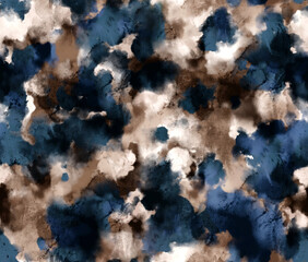 Abstract pattern. Seamless tie dye pattern. Watercolor animals pattern