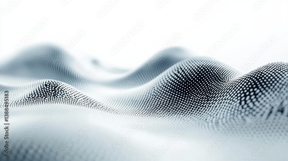 Poster undulating surface of microdots creating soft hills and valleys a digital textured pattern with subt