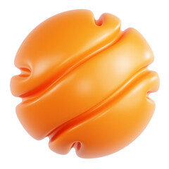 Abstract Orange Swirl Design