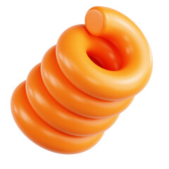 Abstract Orange Spiral Design